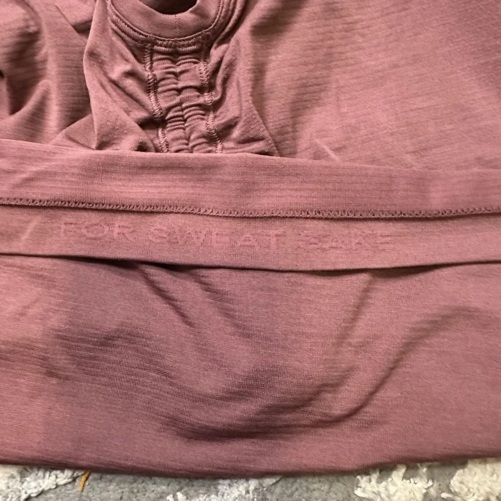 Lululemon Shirt Womens 4 Pink For the Sweat Long Sleeve‎ Ruched Yoga Athletic